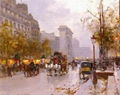 Streetscape oil painting