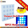 LED Matrix Light 4*4 F10 Epistar lamps matrix light 16 heads led matrix scan lig 1