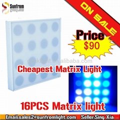 LED Matrix Light 4*4 F10 Epistar lamps matrix light 16 heads led matrix scan lig