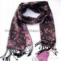 sell Beautiful Printing Silk Velvet Scarves 1