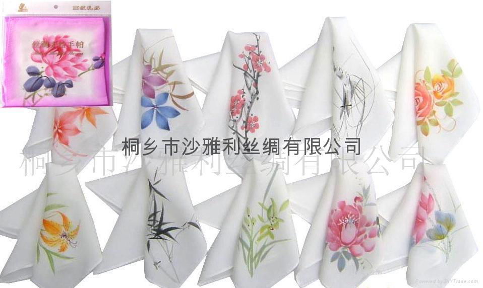 High hand-painted silk handkerchiefs