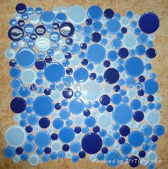 Round cycle glass mosaic Dia 11-45mm