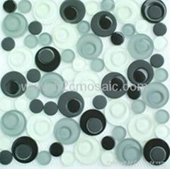 Round cycle glass mosaic Dia 20-45mm