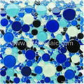 Freedom mix round Crystal Glass mosaic blue 1