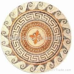 Marble stone mosaic medallioin