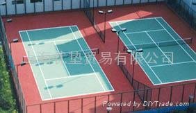 藍球場、網球場、羽毛球各式球場橡膠卷材、橡膠地板  2