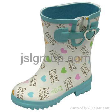 rubber or PVc rain boots