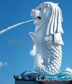 魚尾獅雕塑