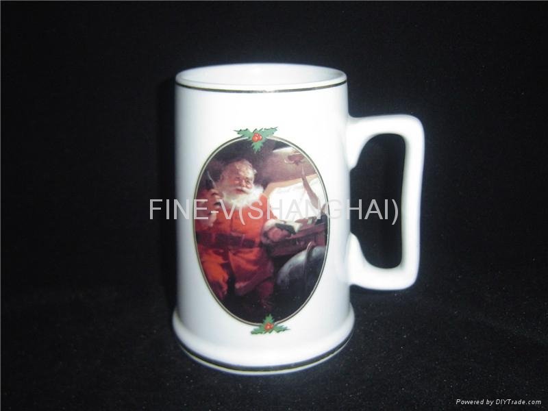 Porcelain beer mug and cup