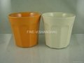 Ceramic flowerpot and vase in various colors and sizes
