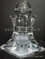 Crystal Pyramid + spraying carving: aroma burner 2