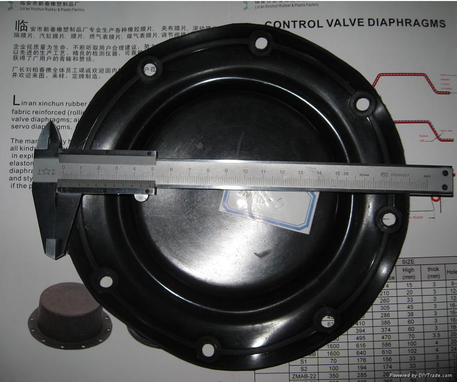 fabric reinforced rubber diaphragms for control valves 2