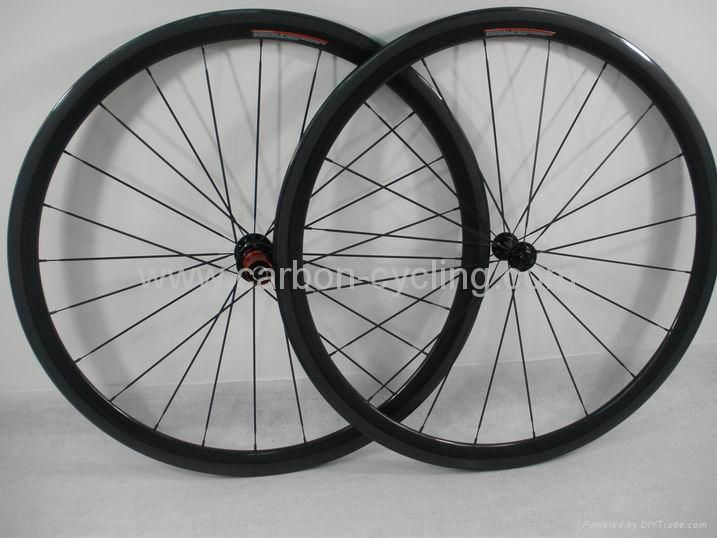 38mm full carbon fiber wheelset, clincher wheel, FSC38-C