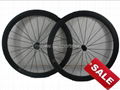 August Special! carbon road bicycle wheel,50mm clincher wheelset, FSC50-C 1