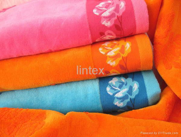 Velour jacquard beach  towels 3