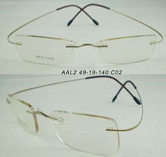 Pure titanium optical frames AAL2 without MOQ