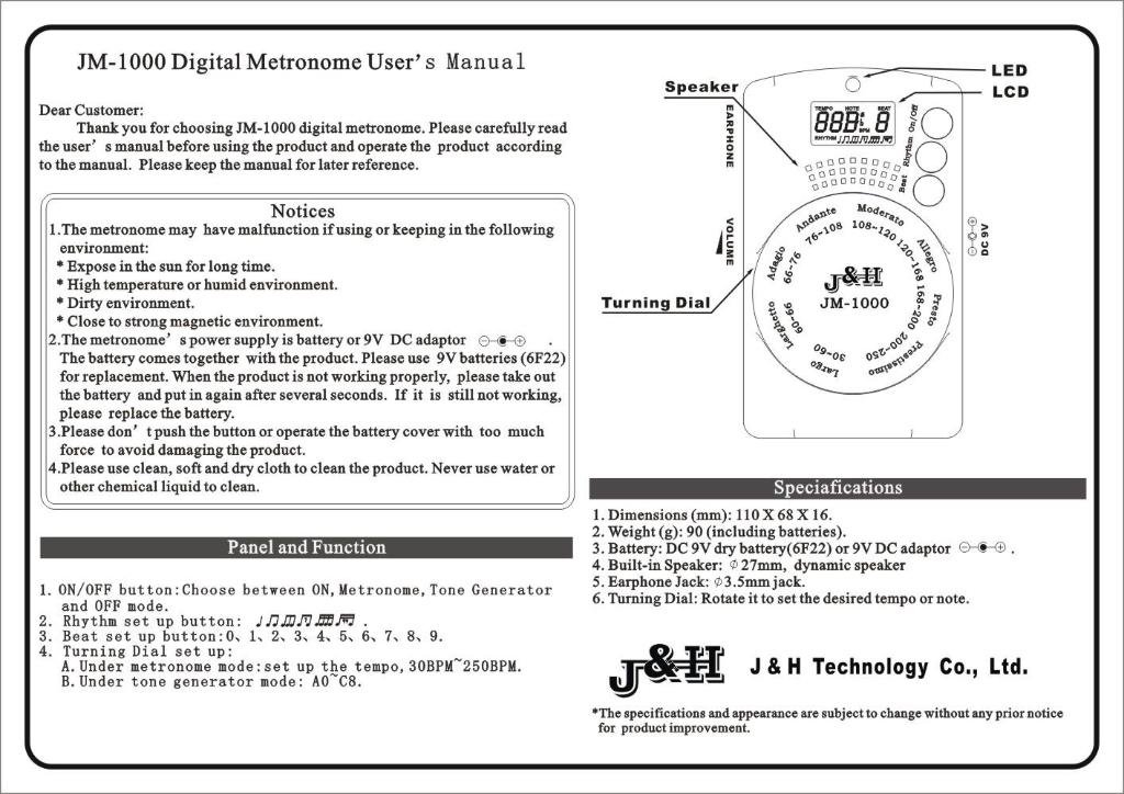 metronome,digital metronome(JM-1000) 2