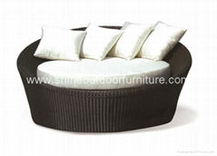 Outdoor round chaise lounge C195-B