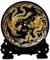 Dragon and  Phoenix  Blue Plate-Celestial Sphere 1