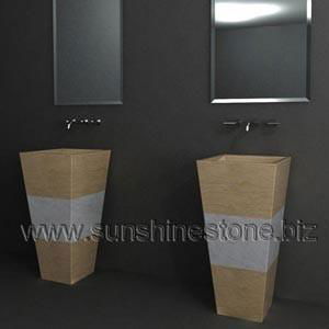 Stone pedestal sink/washbasin 73