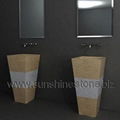 Stone pedestal sink/washbasin 73 1