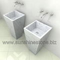 Stone pedestal sink/washbasin 73 2