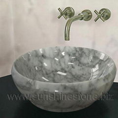 Carrara art stone sink