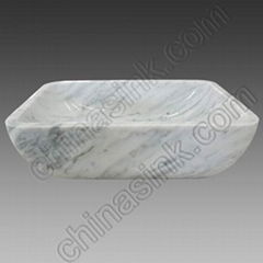 Carrara marble bathroom sink