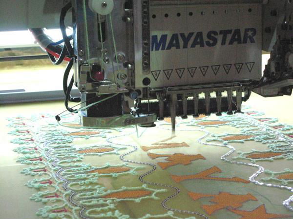 Mayastar Mixed Chenille with Cording and Sequins Embroidery Machine 4