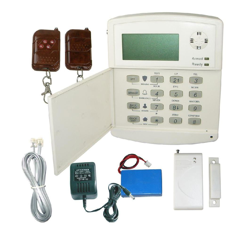 LCD Wireless Home Alarm System w/ Ready to Arm feature and Door Chime function