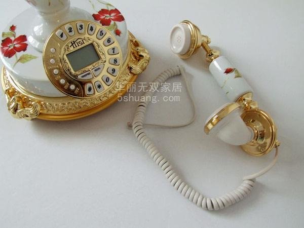 陶瓷工艺，仿古电话机 欧式电话机--雅典之光台灯电话 4