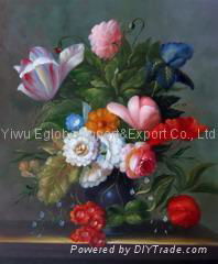flower printed oil painting 2