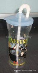 Sell Plastic Drink Cup with Straw, plastic products
