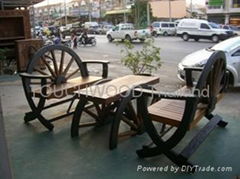 Ox Cart Wheel Furniture