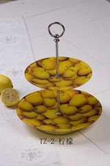 steel glass fruit plate