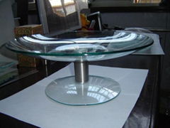 tempered glass cake plate