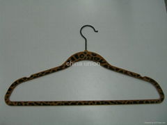 velvet hanger with leopard print