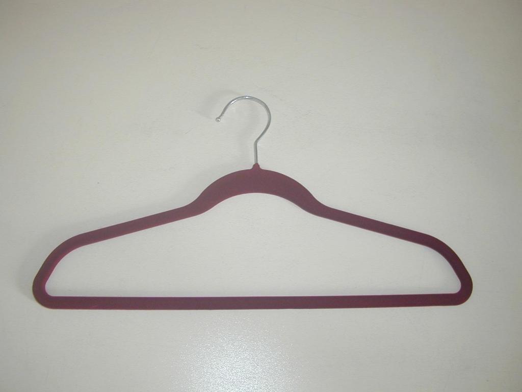 plastic Flocked suit hanger