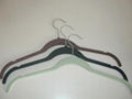 plastic Flocked shirt hanger with