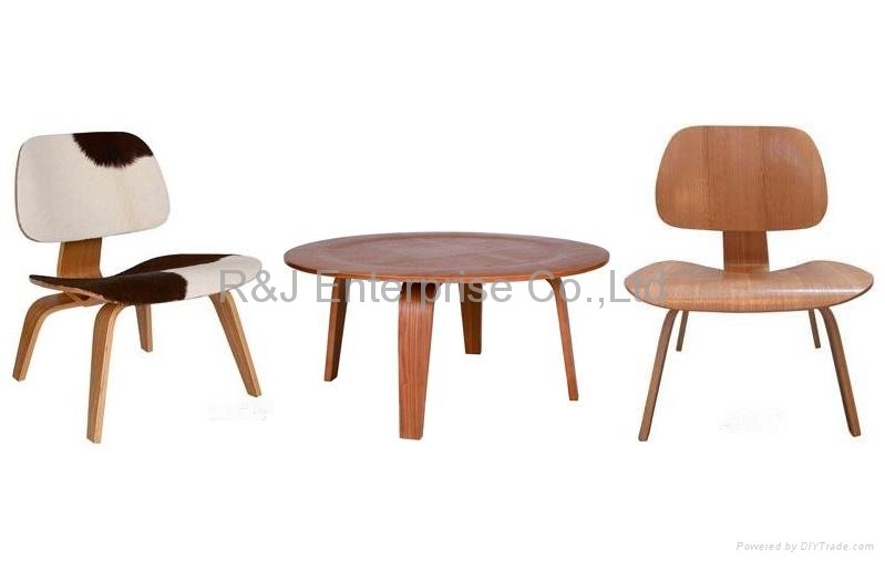 eames plywood table and chair