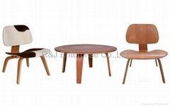 eames plywood table and chair