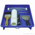 Painting Tools: paint roller, paint brush, paint tray, extension pole, scraper 1