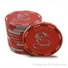 Lucky Dragon Ceramic Poker Chips