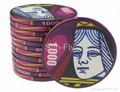 Suits 43mm Over-sized Ceramic Poker Chips