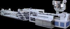 Plastic sheet extrusion line