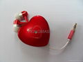 Heart-shape Retractable Earphone