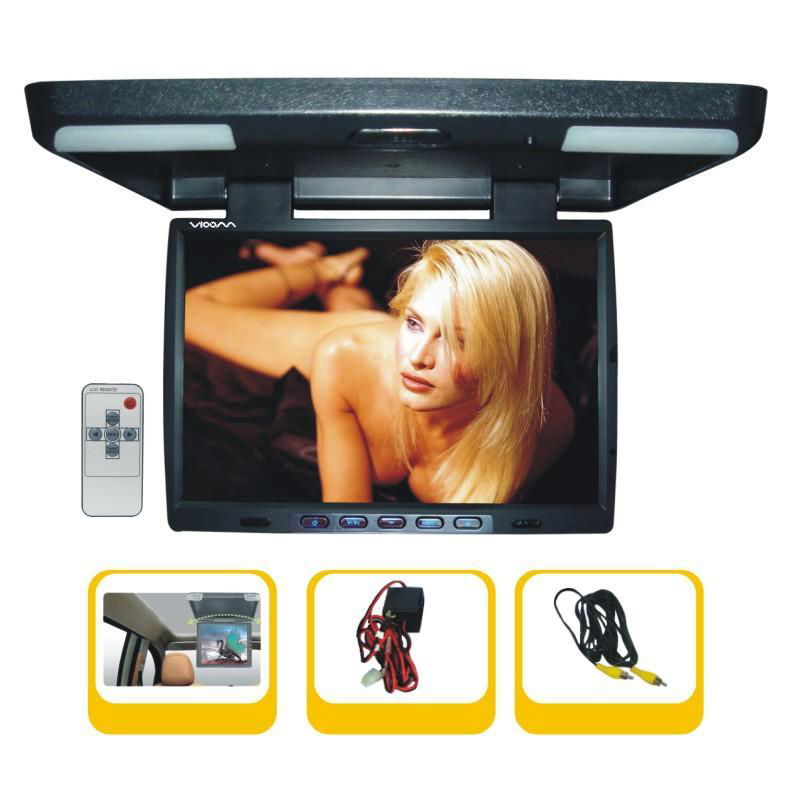 15.4" Car Audio video flip down 16:9 wide screen