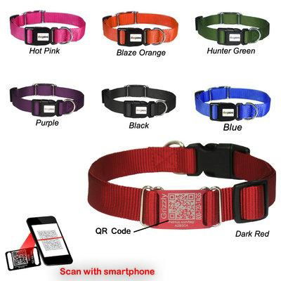 Nylon QR Code ScruffTag Personalized Dog Collars