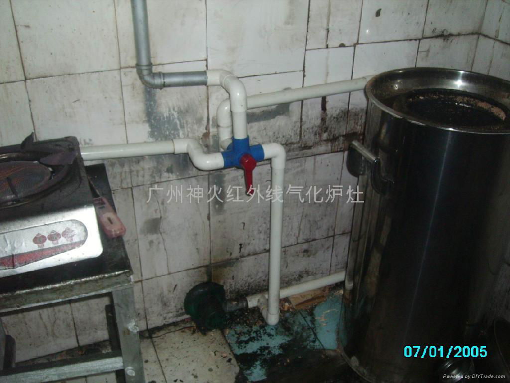 A four-way valve switch valve gasifier