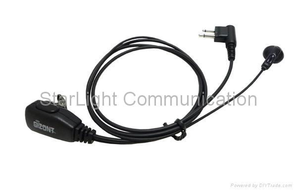 GT-E007 Two-way Radio Ear Bud earpieces with Small Lapel PTT 